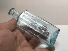 Antique Joseph Brooks & Co. Dispensing Chemist Cork Top Medicine Bottle.