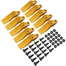 10 New Bucket Uni-Teeth with Hardware 1324720 Fits Caterpillar Skid Steers