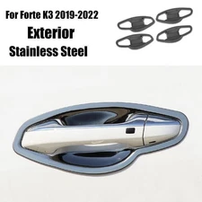 For Kia Forte K3 2019-21 Black Titanium Outside Door Bowl Cup Molding Cover Trim