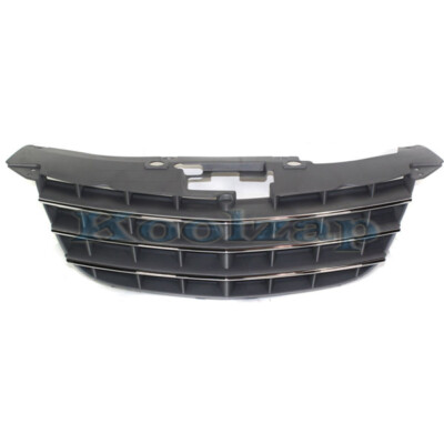 CAPA for 2007-2010 Sebring Front Center Grills Black Shell, Chrome Molding PP