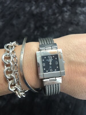 Authentic $2500 Charriol Geneve Stainless Steel Cable Bracelet 02762 CELM Watch!