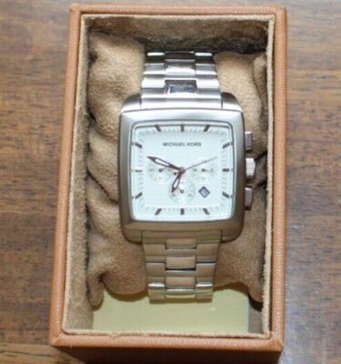 Men's Michael Kors Chronograph Quartz Square Silver Stainless