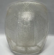 Vintage G.E City Street Light Glass Shade Cover Vintage Lamp Honeycomb 60s 70s