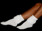 Sz 8-10 White Slouch Over Calf Socks Women's Hooters Uniform School Soccer Warm — photo 2