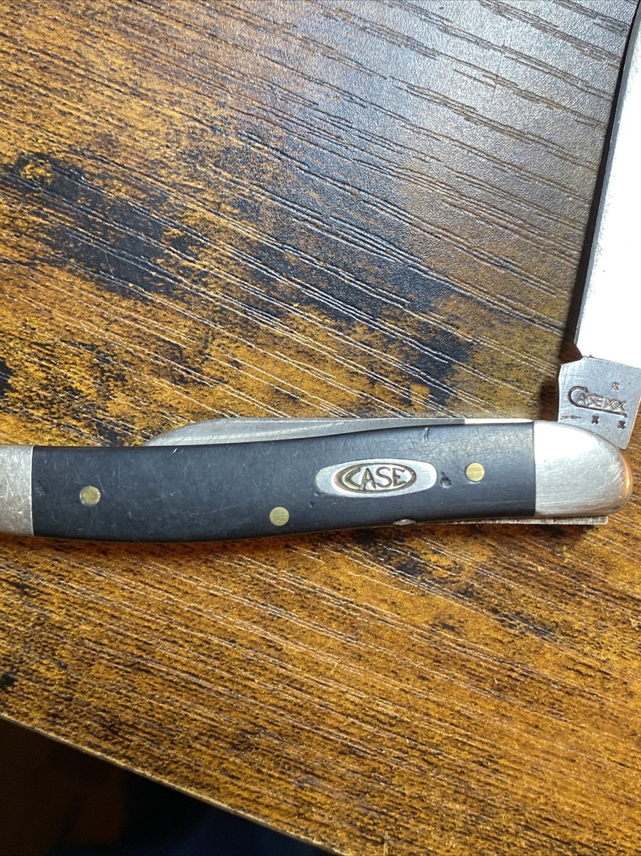 CASE XX 22087 SMOOTH BLACK SYNTHETIC TEXAS JACK TWO BLADE POCKET