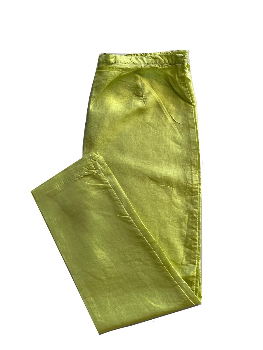 Emporio Armani Green Silk Pants Size 46 | eBay