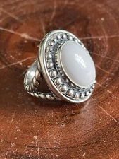 Carolyn Pollack treasures white agete magnetic insert ring 8