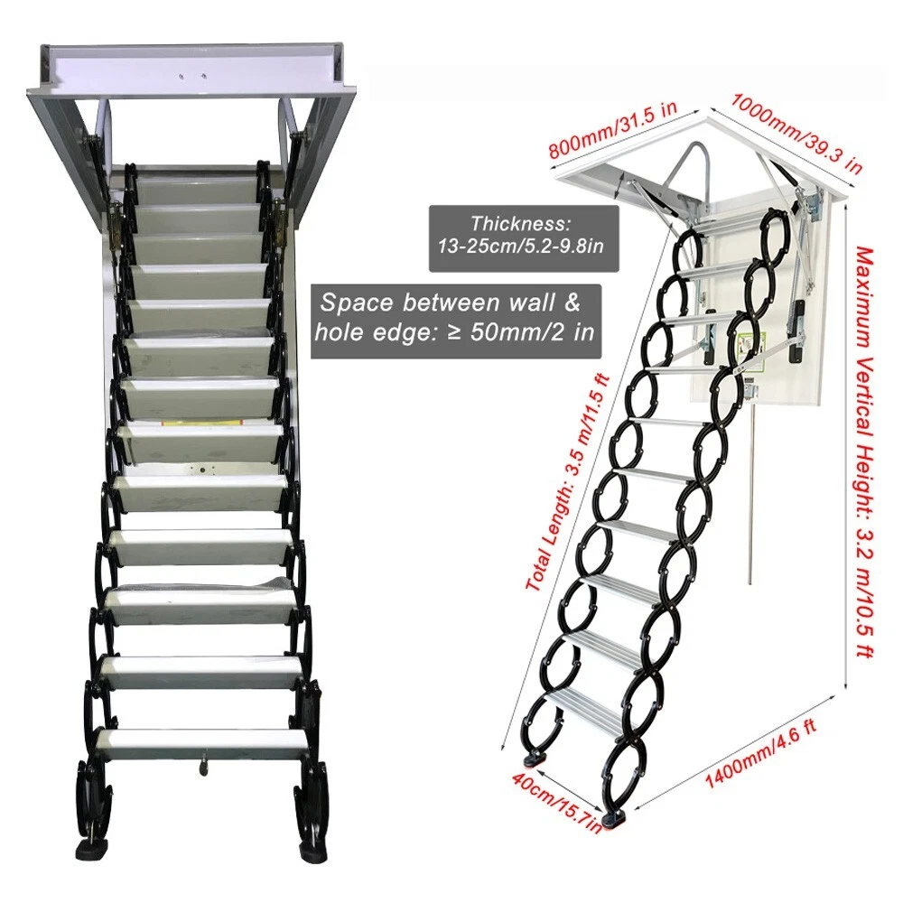 Folding stairs for online roof