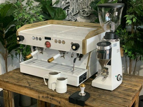LA MARZOCCO LINEA PB WHITE \u0026 GOLD 2 