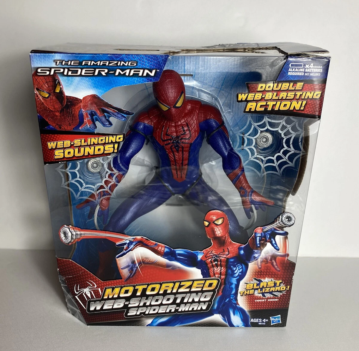 Amazing Spiderman Motorized Web Shooting Electronic Sound Action Figure Works