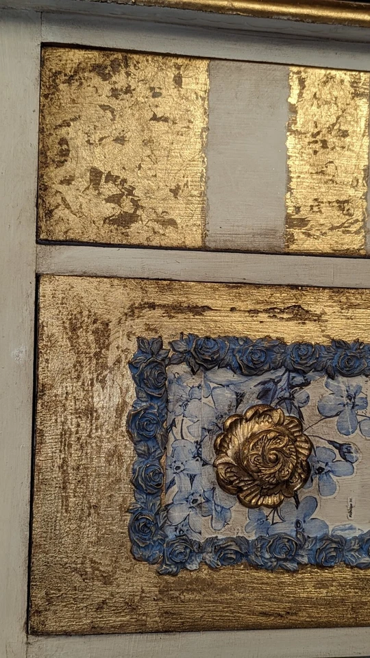 French Country Antique Oak Dresser Mirror Refurbished by MANIACAL METHODS STUDIO - Image 3 of 4