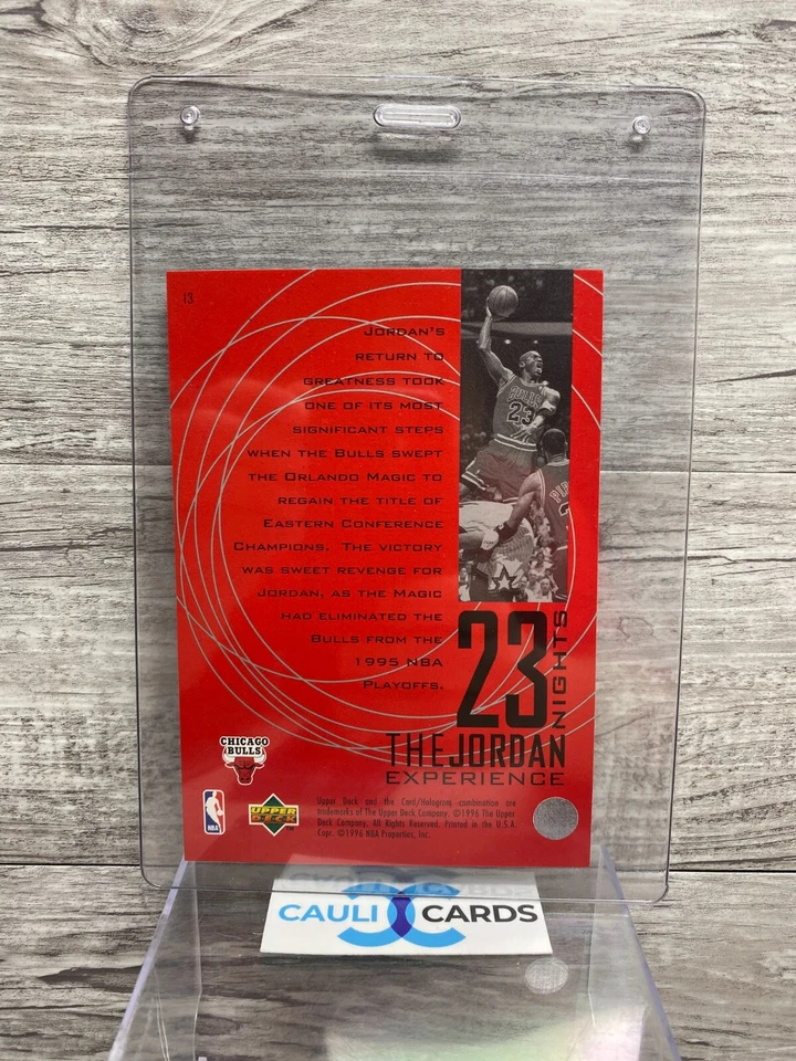 1996-97 Upper Deck 23 Nights The Jordan Experience Michael Chicago Bulls #13 - Image 2 of 2