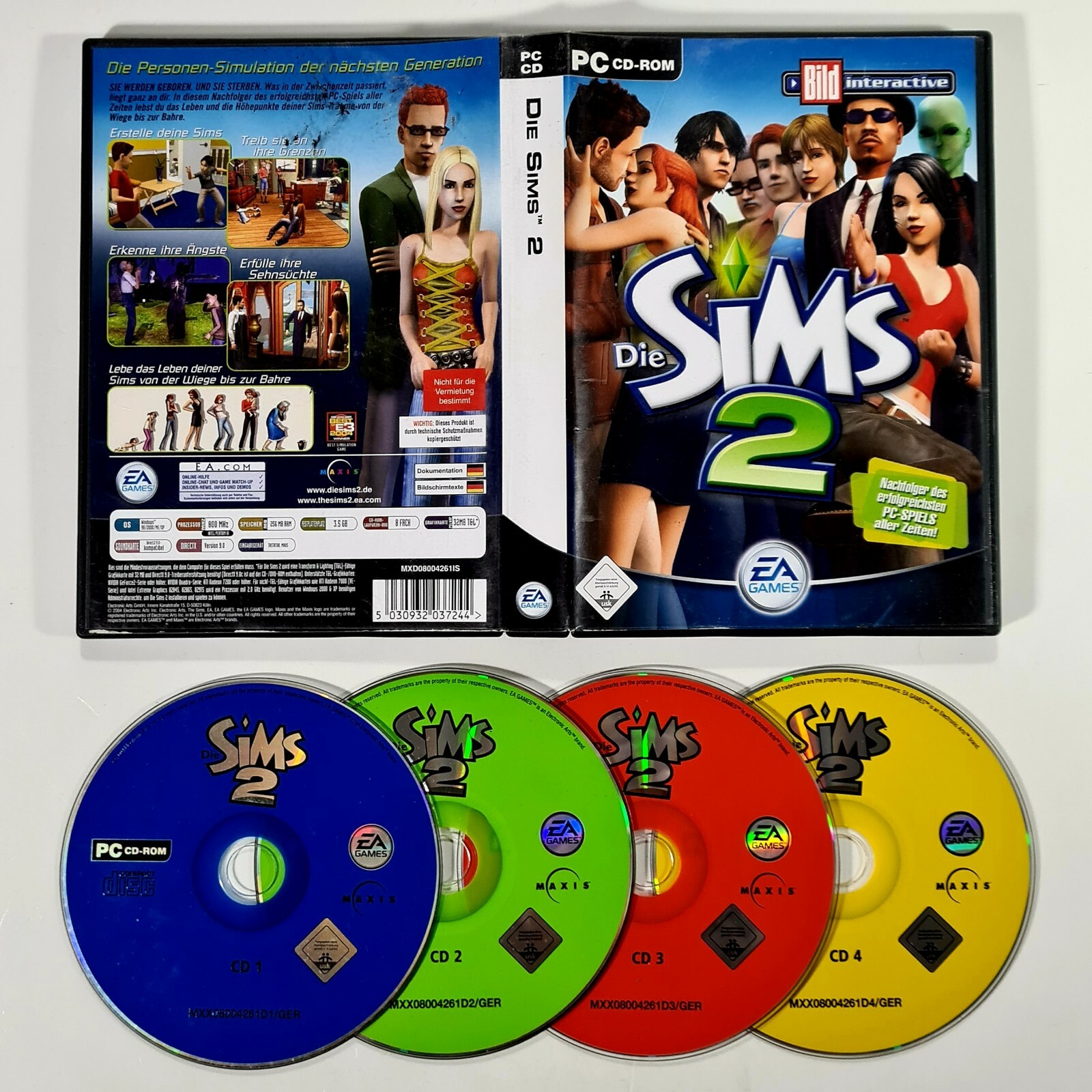 PC CD-ROM game THE SIMS 2 German. Life Simulation/Family/Everyday/Kids/Fashion