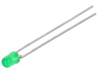 5X TLHG4400 Led 3 Mm GrüN 2,5-13Mcd 30° Front: GewöLbt Rastermaß: 2,54Mm Vishay