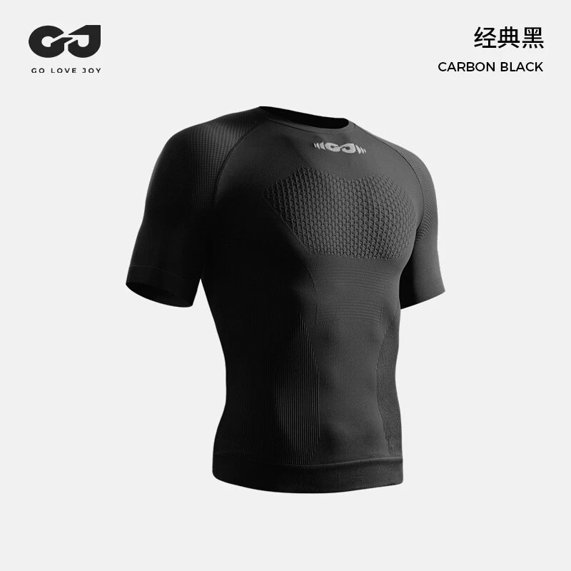 Men's Seamless Fitness T-Shirt for Outdoor Cycling Running Training Compression - Image 4 of 4