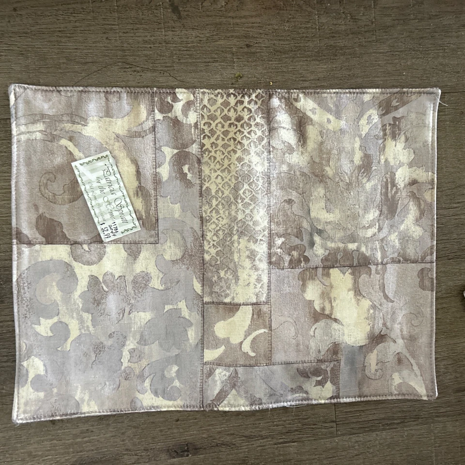 4 New Patricia Spratt Placemats Beige Abstract Floral Spring Easter - Image 3 of 4