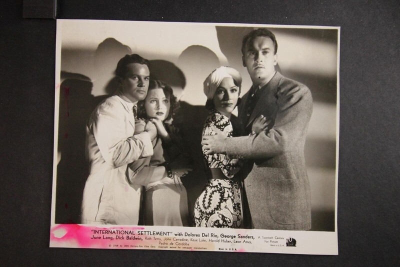 SUPER RARE8X10 1938ORIG"INTERNATIONAL SETTLEMENT" Dolores del Río George Sanders