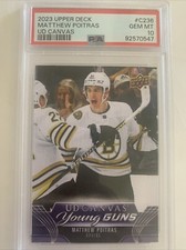 Matthew Poitras 2023 Upper Deck Young Guns Canvas PSA10