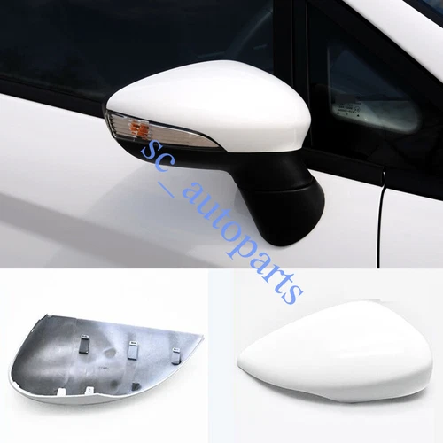 2011-2017 For Ford Fiesta White Right Side Mirror Cover With Turn Signal Space s