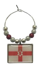 Northern Ireland Flag / Ulster Banner Wine Glass Charm with Gift Card