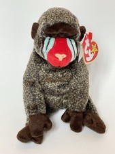 Vintage TY Beanie Babies Cheeks the Baboon Retired Soft Plush Toy 1999