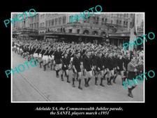 OLD POSTCARD SIZE PHOTO OF ADELAIDE 1951 JUBILEE SANFL FOOTBALL PLAYER MARCH 2