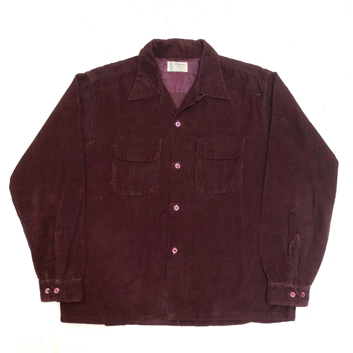 50s Vintage Pilgrim Corduroy Loop Collar Shirt Wine Red | eBay 50s Vintage Pilgrim Corduroy Loop Collar Shirt Wine Red | eBay