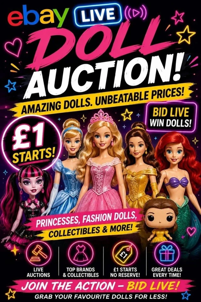 Disney Character Dolls SALE | Rare Porcelain | ALL Sudden Death Bids!