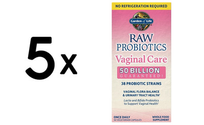 5 x Garden of Life Raw Probiotics Vaginal Care - 30 vcaps (333,32 EUR/kg)