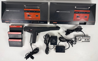 Two Sega Master System SMS Power Base Console Systems & Controller Bundle**READ*