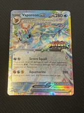 Pokemon TCG Prismatic Evolutions 023/131 Vaporeon EX Stamped Promo - NM