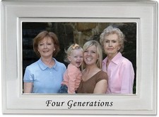Sentiments Collection, Brushed Metal 4 by Four Generations Picture Frame