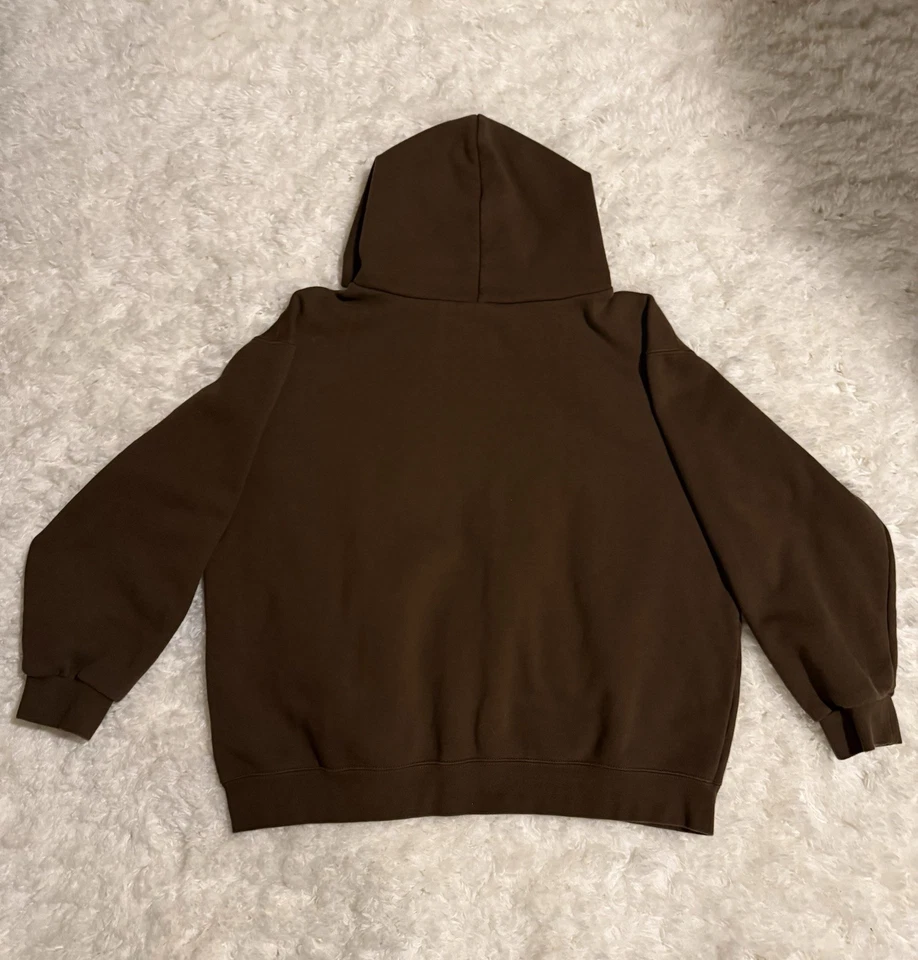 Sudadera con Capucha Nike Mocha Center Swoosh Etiqueta Blanca De Colección Años 90 Talla M Marrón Foto 3 de 4