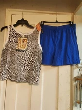 New Gitano Cotton Tank Top ST. EVE Shorts INTIMATES Women’s Size L Large NWT VIN