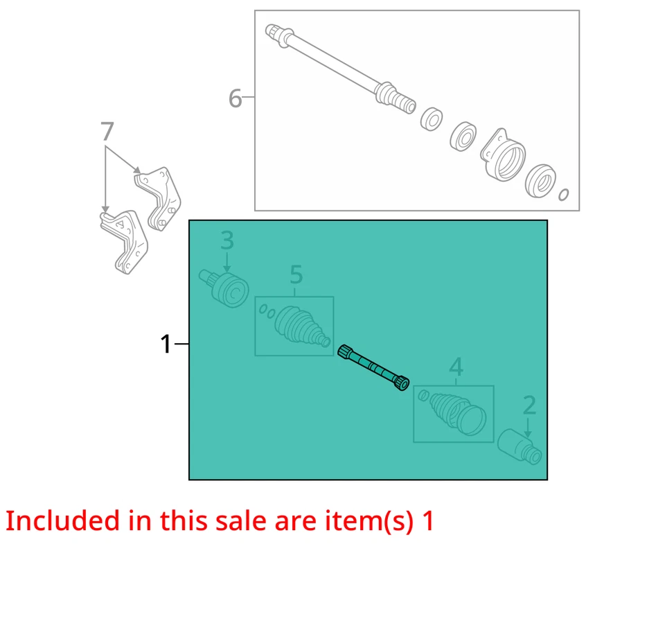 Ford Escape 2001-2008 eje conductor delantero CV C/V EJV8G Foto 3 de 4