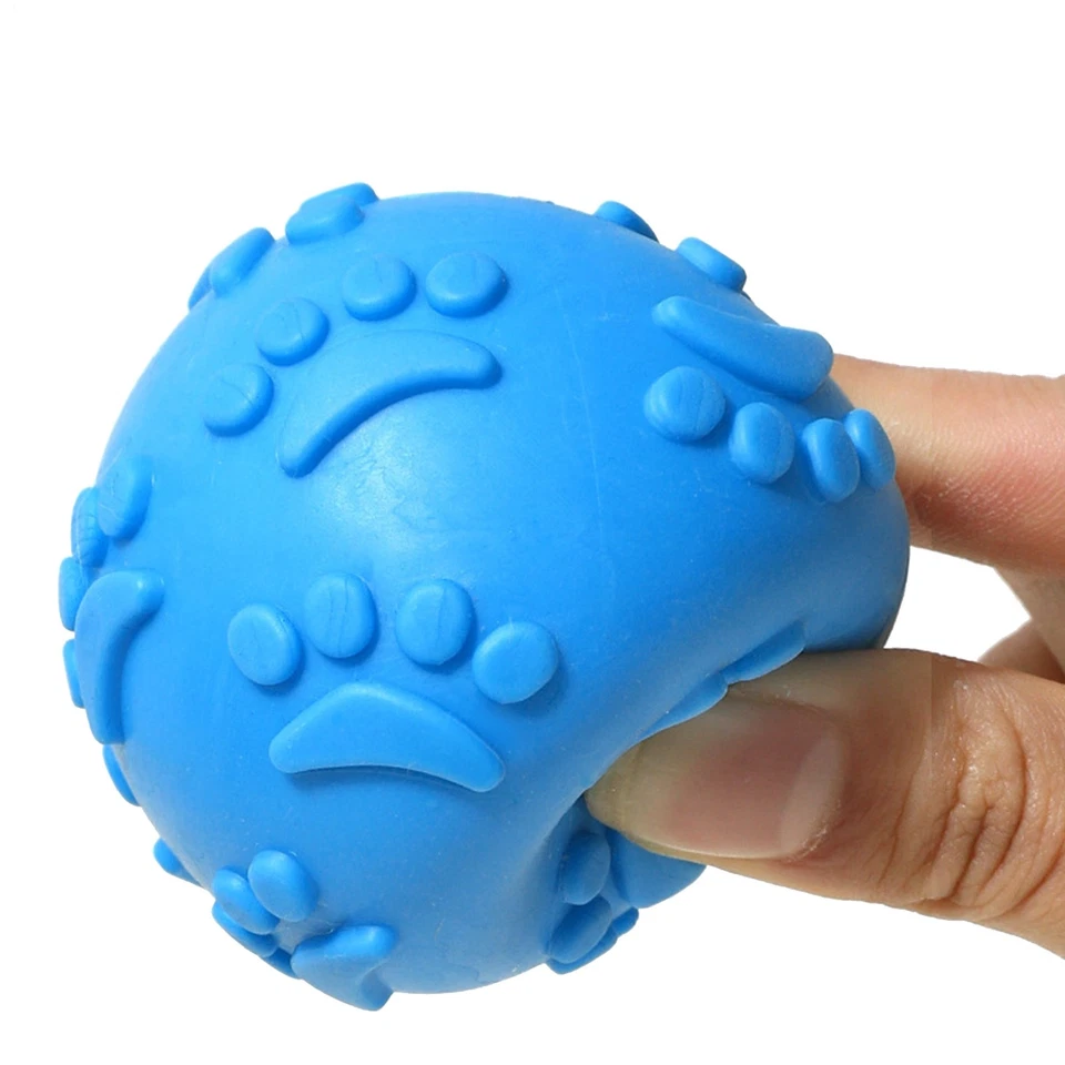 1/2/3X Latex Teething Toy Ball For Dogs Puppy Pet Toy Chew Squeaky Fetch Ball - Image 4 of 4