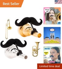 Laugh Out Loud with XL Clip-On Mustaches for Brass Instruments - 2-Pack
