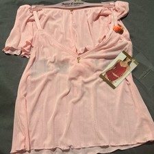 Juicy Couture Butterfly Bling Logo Soft Shine Pajama Set PINK Size S New