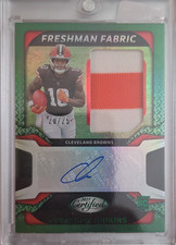 2025 Panini Certified Quinshon Judkins Browns Patch Auto /25 FBC-QJS
