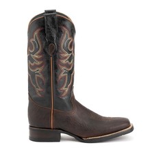 Ferrini Blaze Embroidered Square Toe Cowboy Mens Black, Brown Casual Boots 1329