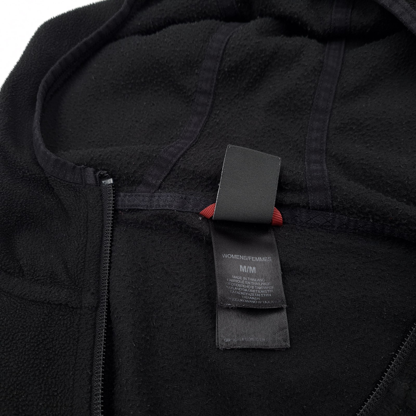 The North Face Fleece Jacket Black Hooded Microfleece Zip Up Women Tf2 Size M thumbnail 5