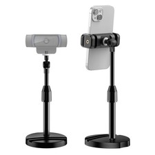 InnoGear Webcam Stand Mount for Desk Table Telescopic with Phone Holder Black