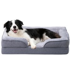 Large Orthopedic Dog Bed with Memory Foam Waterproof Liner Dog Sofa Couch wit...