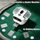 Automatic Card Shuffler & Dealer Machine 1/2 Deck Poker Sort w/4x Bidding Device