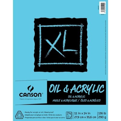 Canson XL Series Oil and Acrylic Paper Pad, 11'' x 14'', 11''X14'', White 