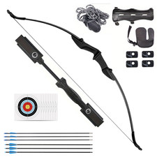 Archery 53" Recurve Bow  Arrows Set 40lbs Recurve Bow Archery Shooting Hunting