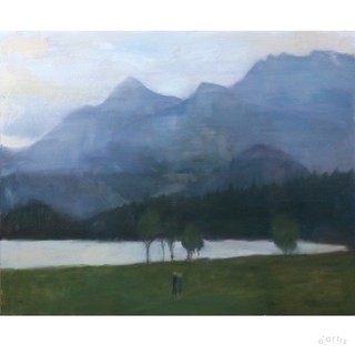 CHRISTIAN HERZIG OIL PAINTING LANDSCAPE MOUNTAINS NEO RAUCH CLASS LEIPZIG VP: €3600
