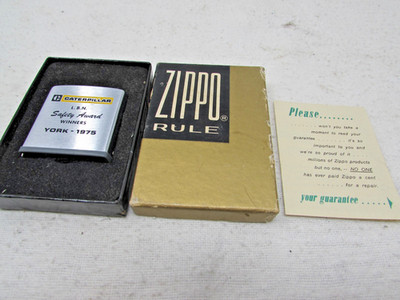 Caterpillar Cat Zippo Rule in the Box 1975