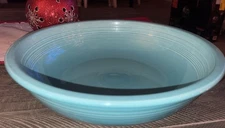 Vintage Homer Laughlin Fiesta 12-1/2” Turquoise Pasta Bowl Nice Fiestaware HLC