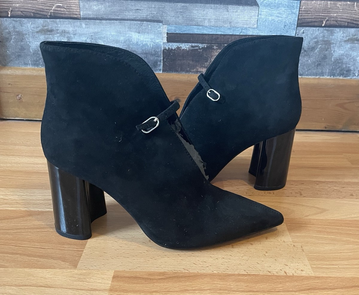 Topshop Halo Black Pointed Toe Boots Size UK 38,5-39) UK